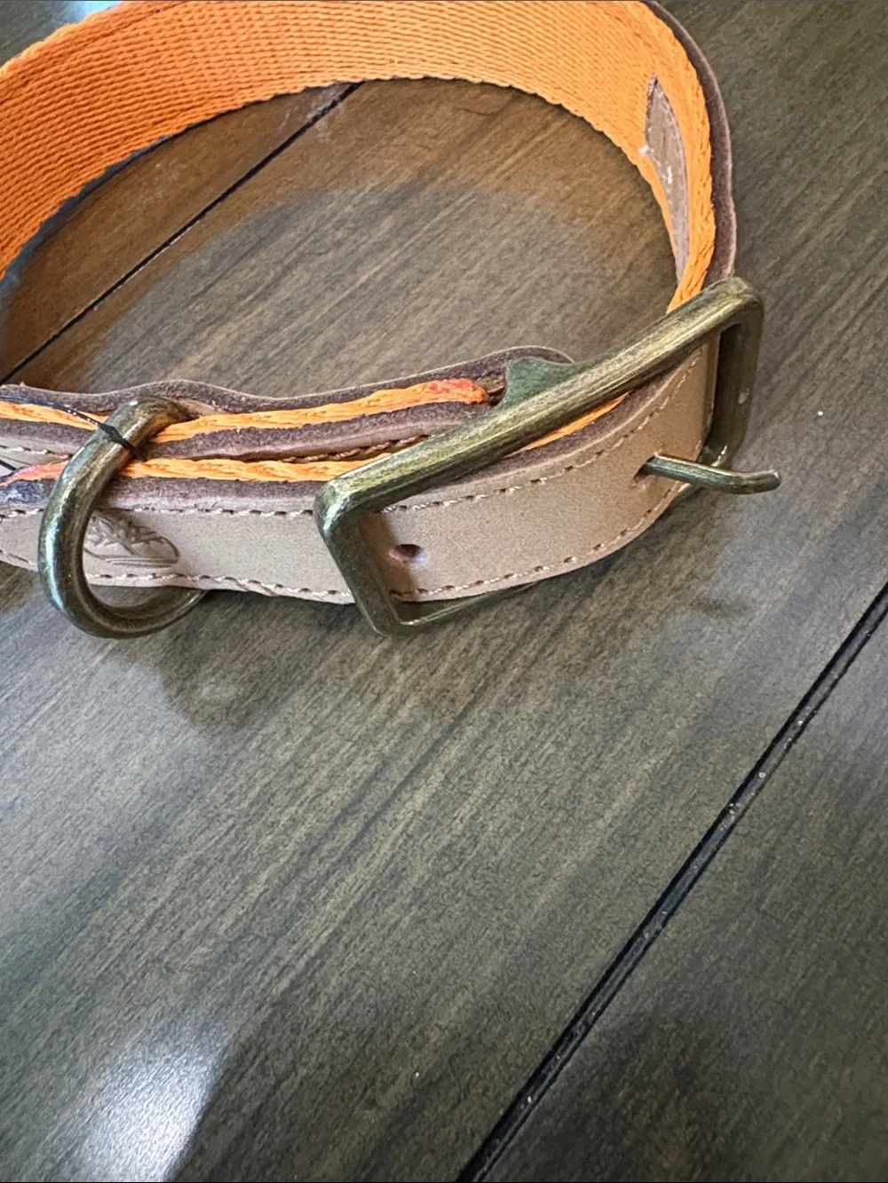 New Timberland Leather Dog Collar